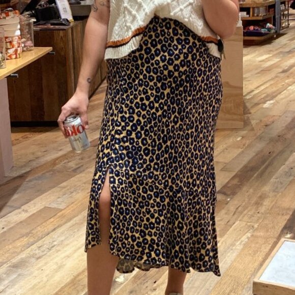 Maeve Animal Print High- Low Midi Skirt - Picture 6 of 7